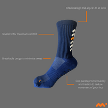 Load image into Gallery viewer, MITICO GRIP SOCK - NAVY BLUE
