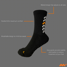 Load image into Gallery viewer, MITICO GRIP SOCK - CLASSIC BLACK